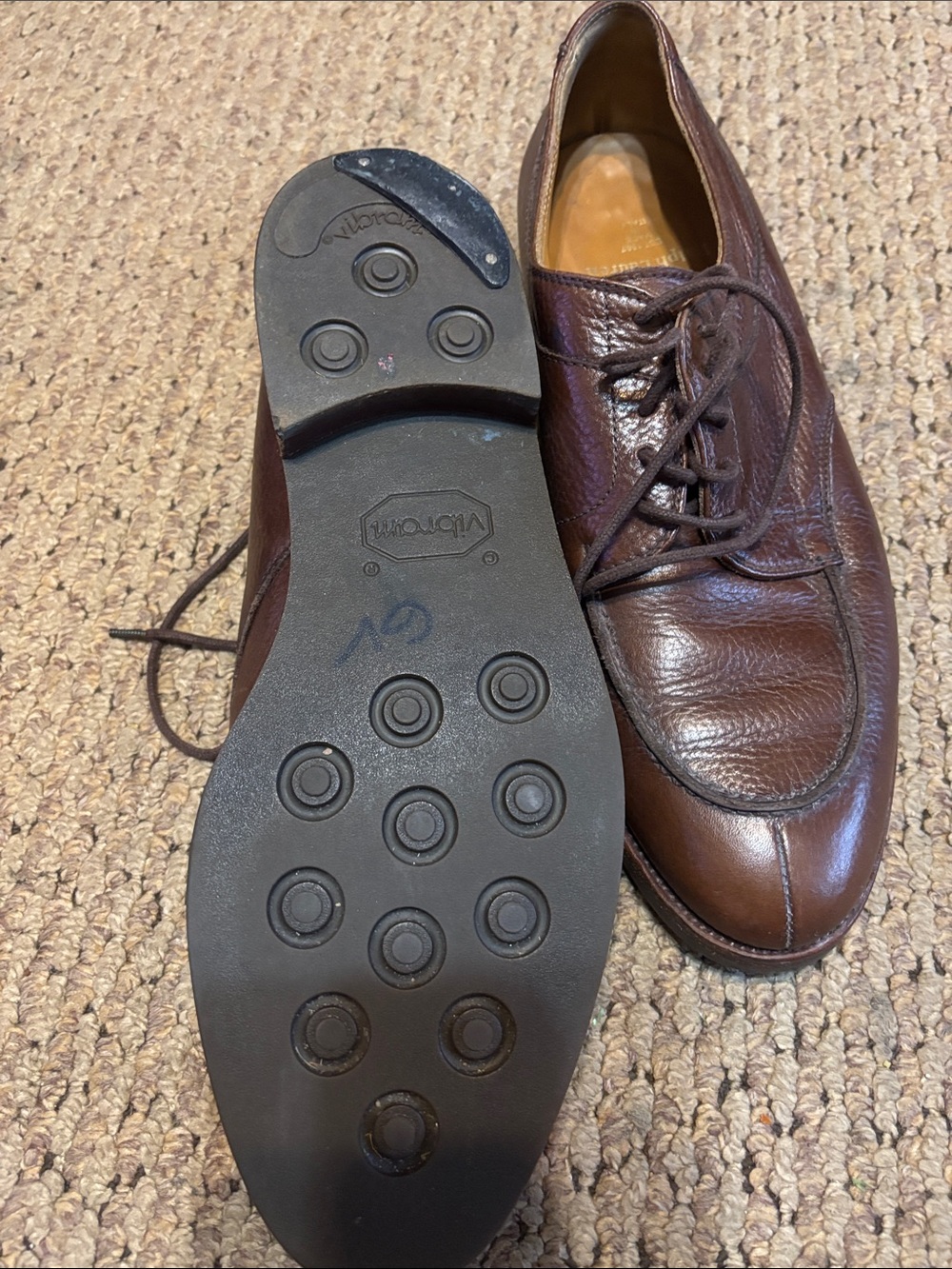 Polo by Ralph Lauren Brown Leather Lace-Up Oxfords - Picture 7 of 13